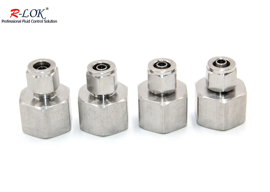 Pneumatic Hose Fitting compression pipe fitting 304 stainless steel 1 4mm 6mm 8mm air hose connector female adapter pipe fitting