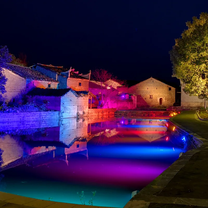 WIFI Flood Light 30W RGB Led Flood Lights Waterproof RGB Flood Lights In The Garden