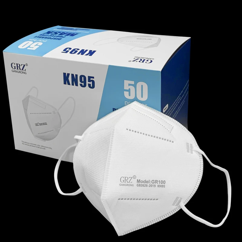 Белые Изготовленные На Заказ KN95 5 слоев, модный дизайн, нетканый материал одноразовые маски для лица