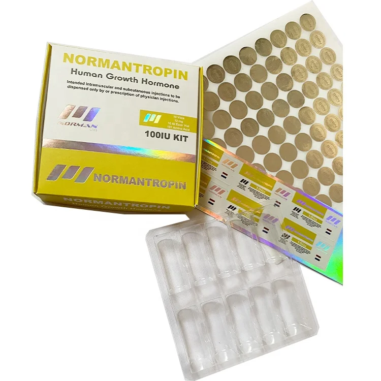 VX-368 Custom Size Hgh Human Growth Hormone Holographic Paper Box For 5ml Pharma Steroid Bottle