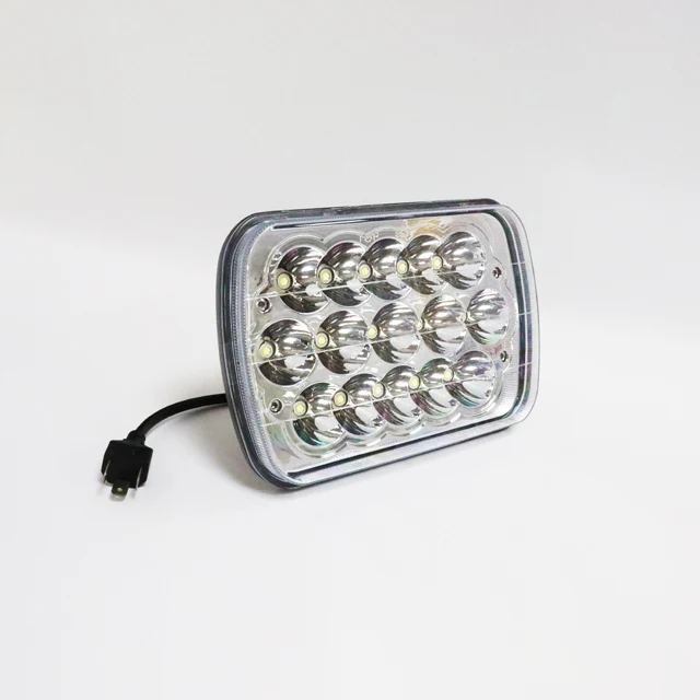 2021 factory  IP68 7inch LED  45W 4x6 led 24V square angel ring headlight  led work light for truck
