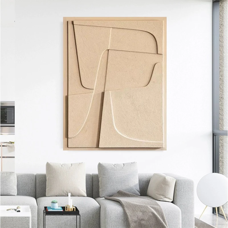 Living Room Luxury Style Relief 3d Stereo Painting Porch Modern Minimalist Wall Decoration Painting Handmade Art Painting