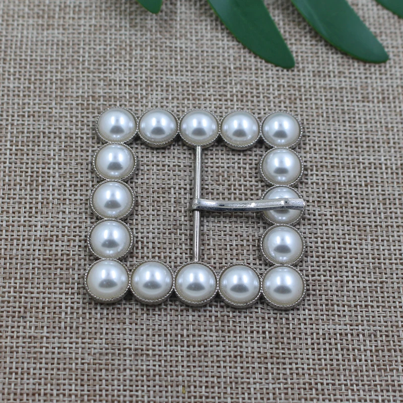 Custom new fashion design alloy metal pearl tri-glide buckle,heart shape woman belt buckle