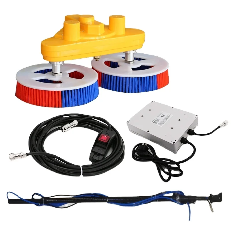 MULTIFIT MULR-C01 3.5m Telescopic Rod Glass Fiber and Durable Semi Automatic Round Solar Panel Cleaning Rotating Brush Machine