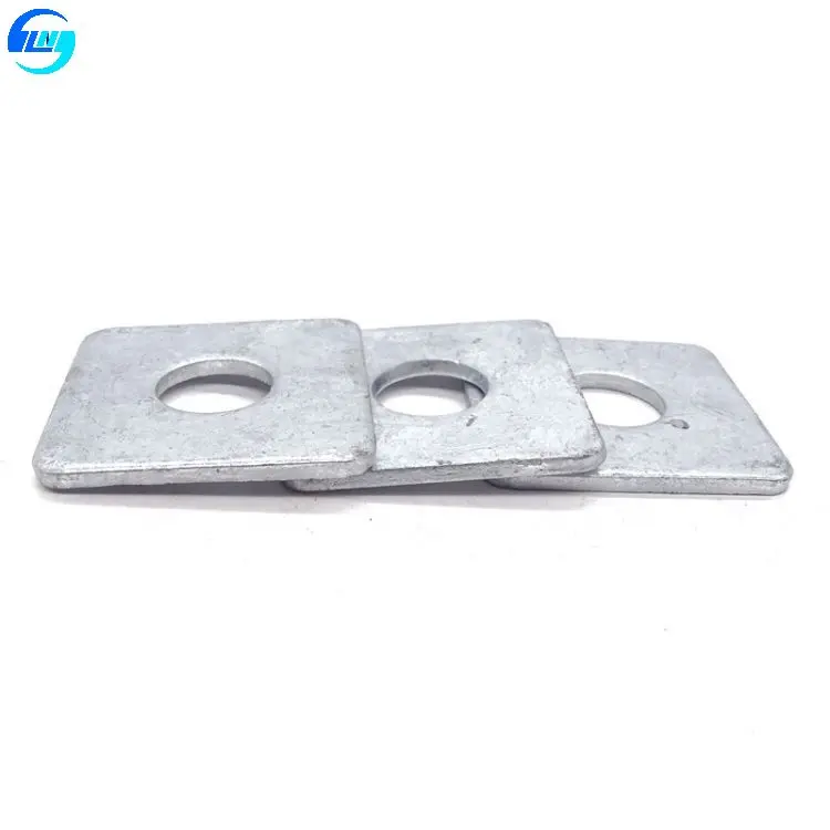 Stainless Steel Square Flat Washer Thin Metal Galvanized with Zinc Finish round Type with External Tooth Style