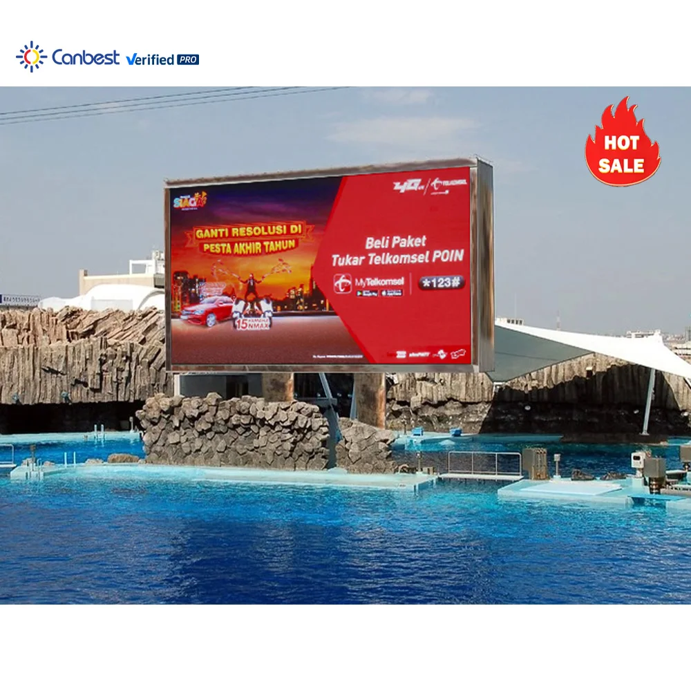 Outdoor Full Color P6 P8 P10 Street Fixed Led Display Screen Panel Highway Advertising Led Billboard Sign