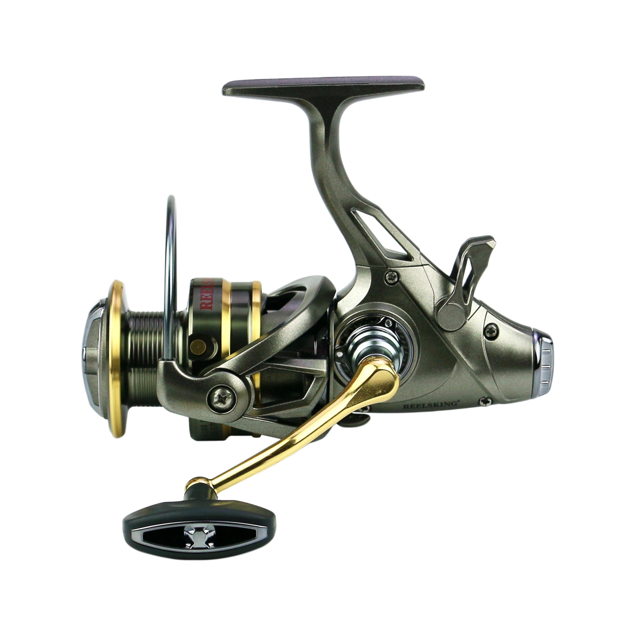 New Fishing Reel KR3000S-6000S Series Double Unloading Metal Head Front and Rear Brake Fishline Wheel