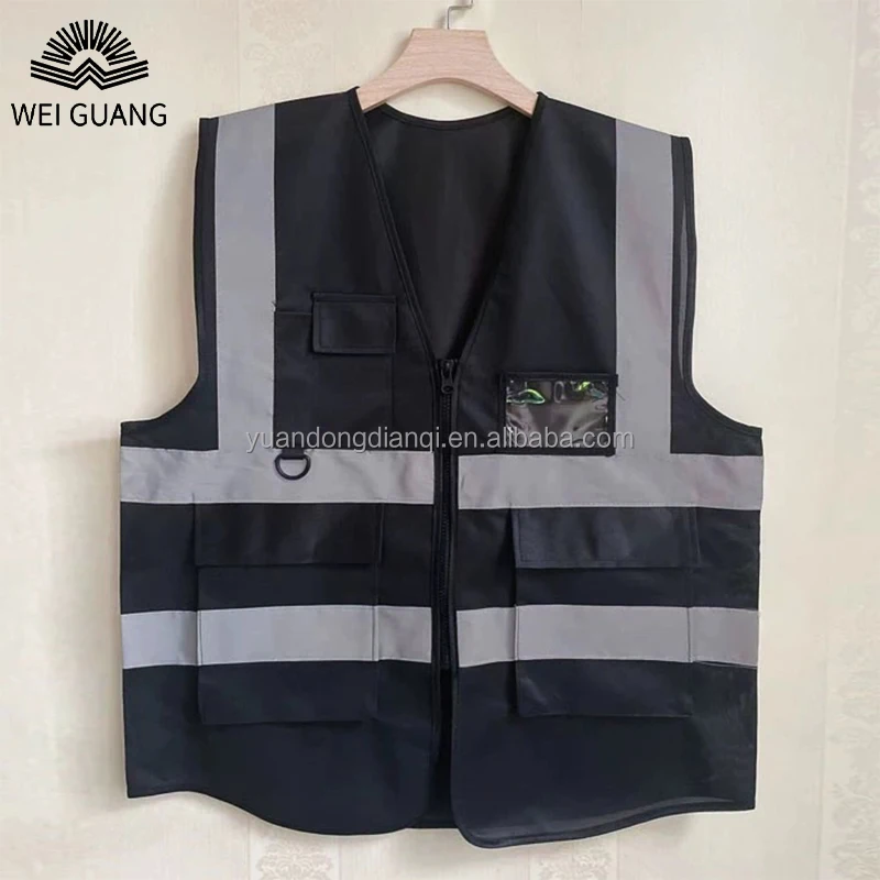 Wholesale CE Safety Reflecting Motorcycle Construction Cycling Breathable Custom LOGO High Visibility Reflect Vest With pockets