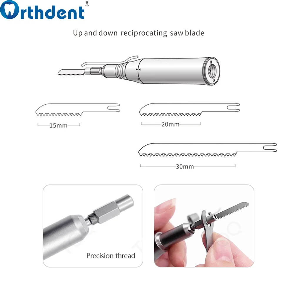 Dental Surgical Saw Handpiece Implant Reciprocating Operation Manual Cutting and Separating Bone With Stainless Steel Body 1.8mm