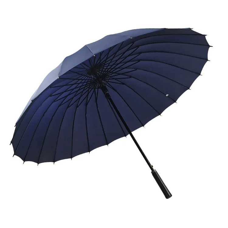 Custom logo prints  windproof straight PU straight handle car umbrella