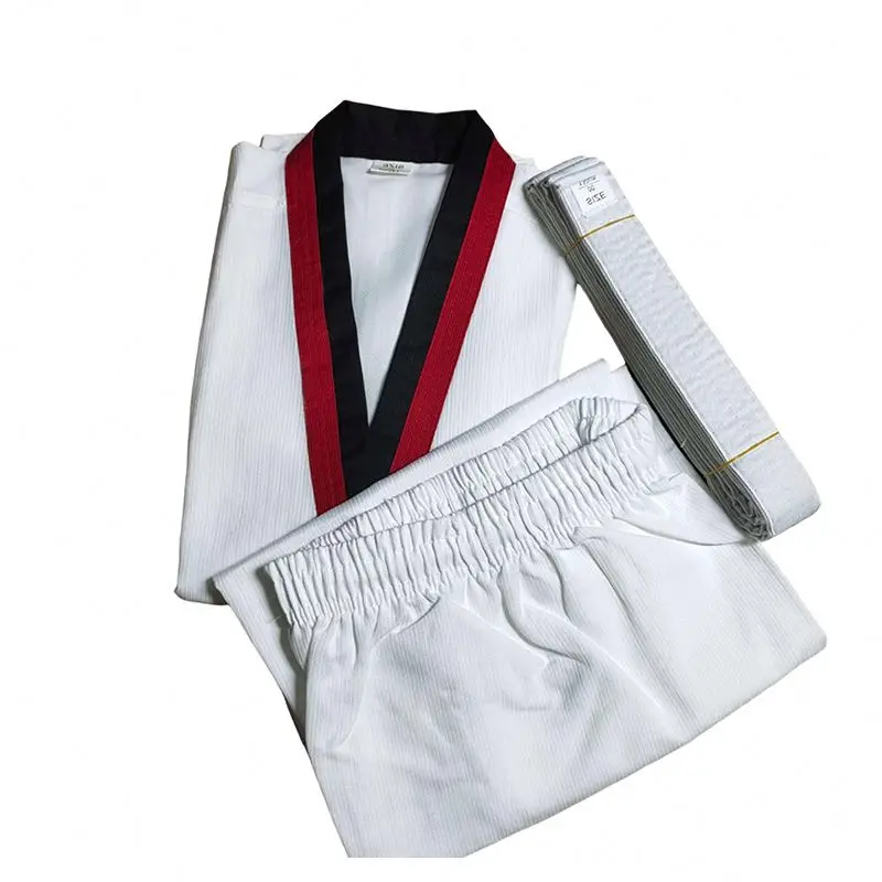 Chinese Manufacturer Beginner Trainingkids New Style Dobok Taekwondo Uniform White