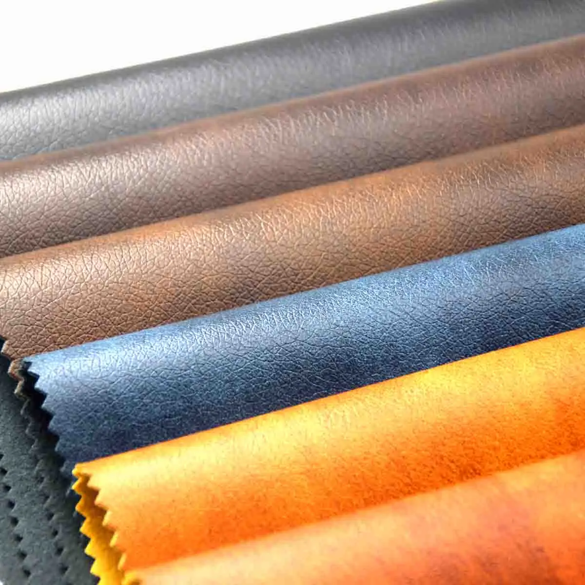 recycled suede cow leather pu saffiano leather Faux Rexine Leather For Sofa Cover