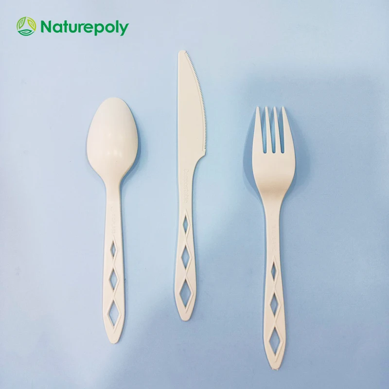 Naturepoly BPI сертифицированные бессточные пищевые экологически чистые биоразлагаемые столовые приборы для ресторанов