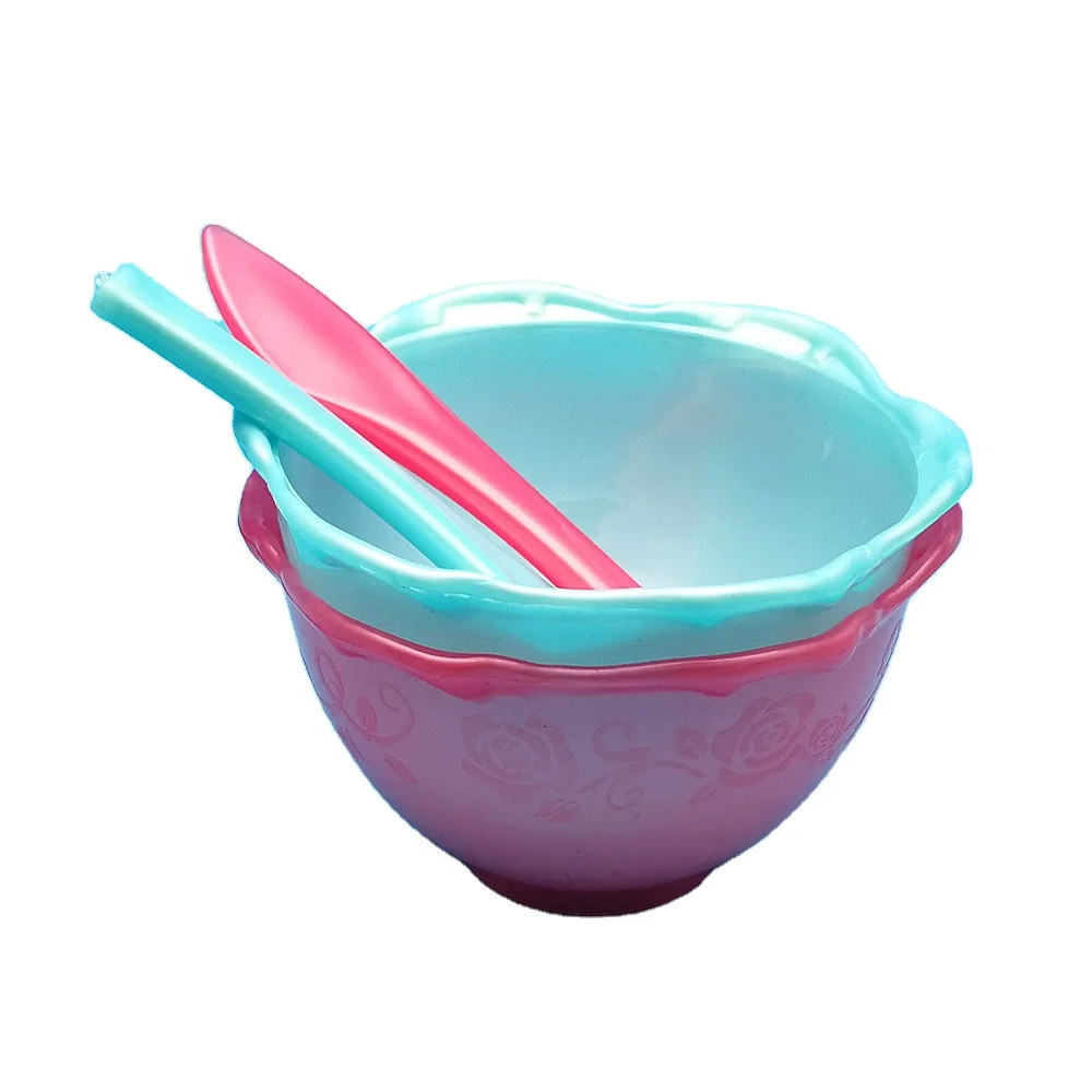 
Makeup Bowl Korean DIY Lace Printing Beauty makeup mix Bowl Set Makeup Two-piece Set Tools Wholesale MS-812 
