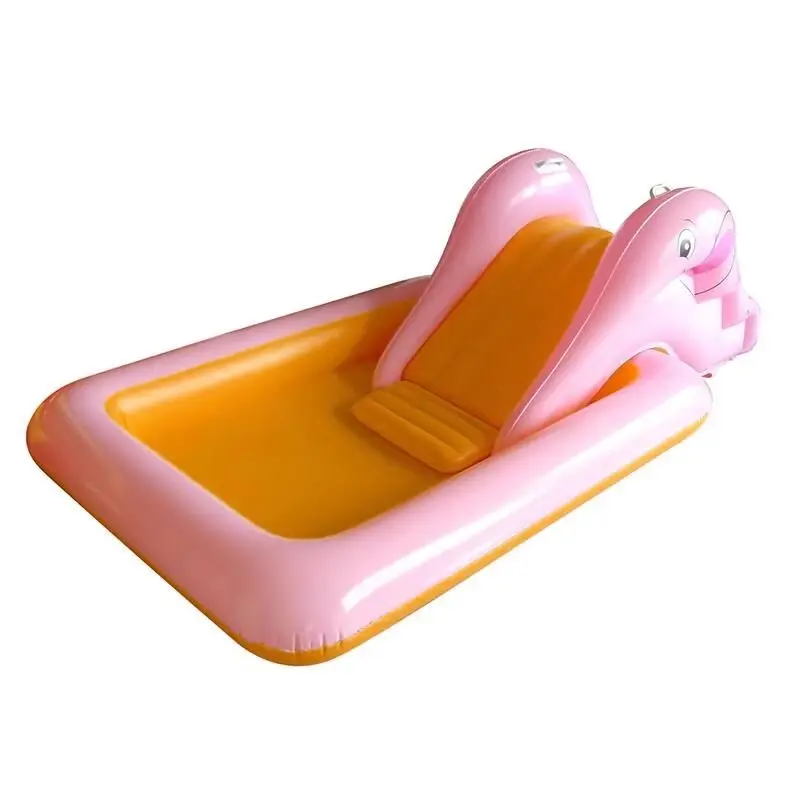 Factory custom small PVC soft with elephant printed slide Cute mini inflable pool