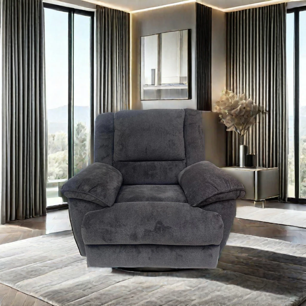 Elegant Velvet Armchair Sofa with Wooden Frame Single Seat Recliner for Living Room for Apartment Use