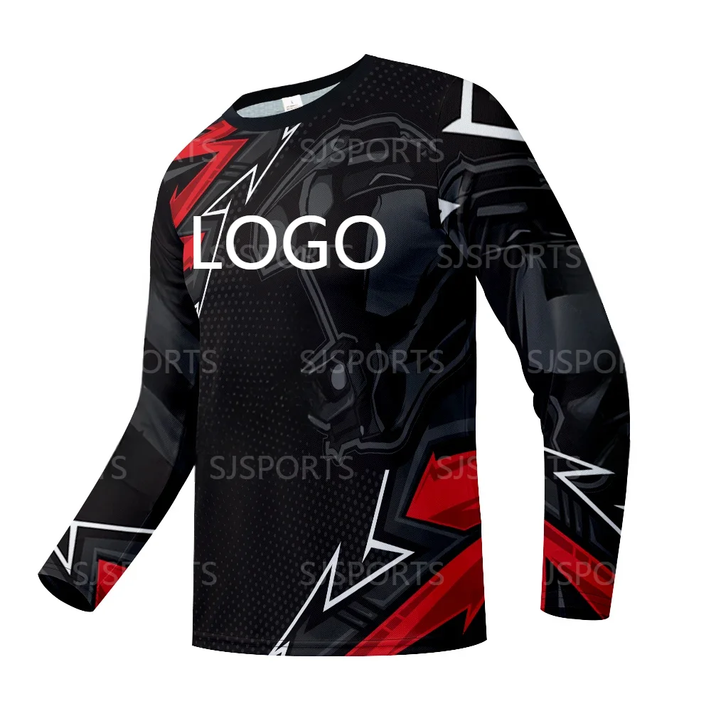 Custom Long Sleeve Motocross Cycling Jersey Downhill Mountain Bike MTB Shirts Offroad DH Motorcycle Motocross Clothing