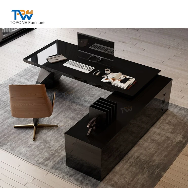 High quality new design unique small size white lacquer staff computer office desk