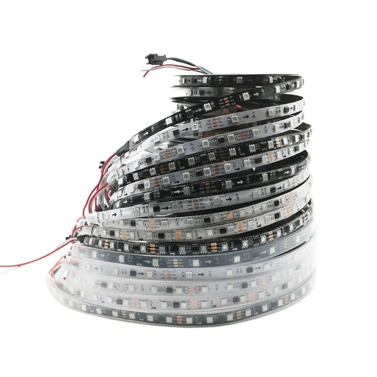 Ws 2811 ws2818 ws2801 ws2812b ws2812 smd 60 Светодиодная одноцветная rgb flexi адресная 72 Пиксельная лента
