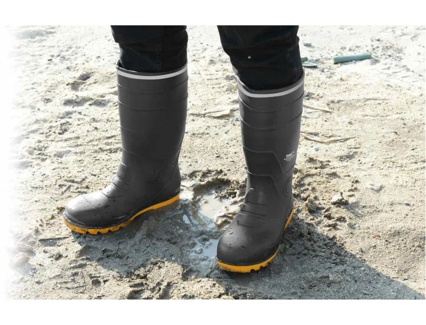 Kids shoes rain boots working pvc rain boots for safety