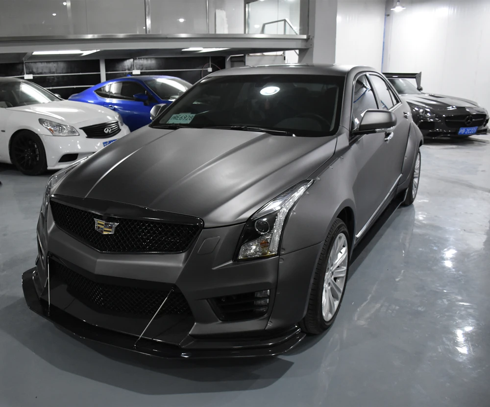 Широкие комплекты для Cadillac ATS ATSL полный комплект V-образных бамперов из углеродного волокна