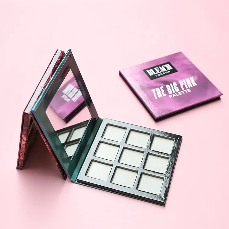 custom your own 9 color magnetic empty eyeshadow palette private label