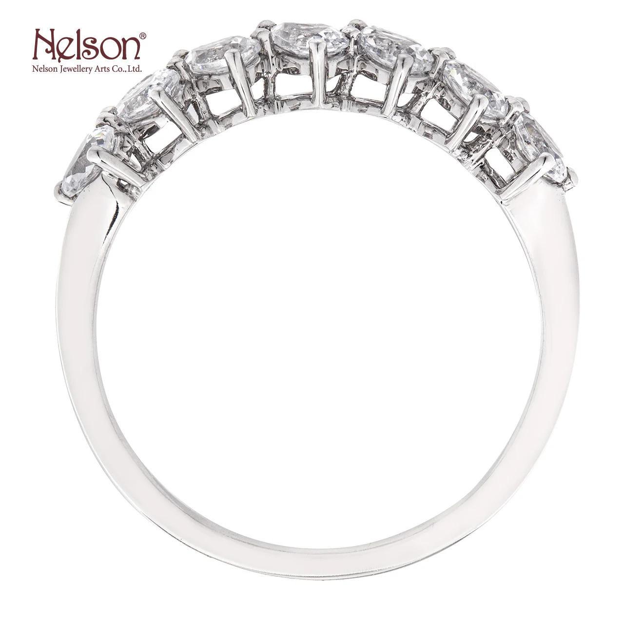 Top Notch Jewellery Manufacturer Award Winning Supplier 18K 750 White Gold Ethical Source Natural Diamond Wedding Ring For Women