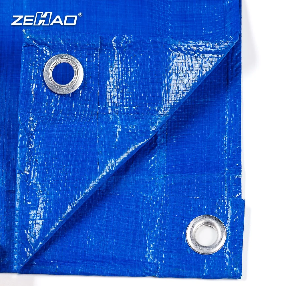 Zehao Factory Price 90g blue Double Coating Plastic Tarp China Manufacturer Waterproof Pe Tarpaulin Swimming Pool Covers
