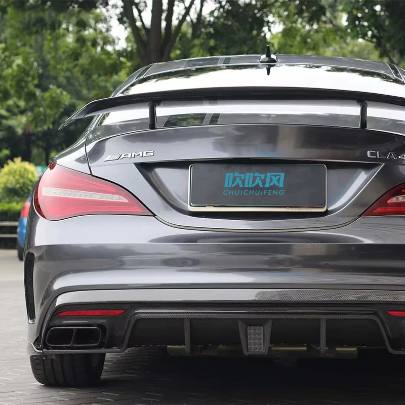 Dry Carbon Fiber Bodykit Car Accessories  Roof Trunk Spoiler Rear Wing for Mercedes Benz CLA Class W117 C117