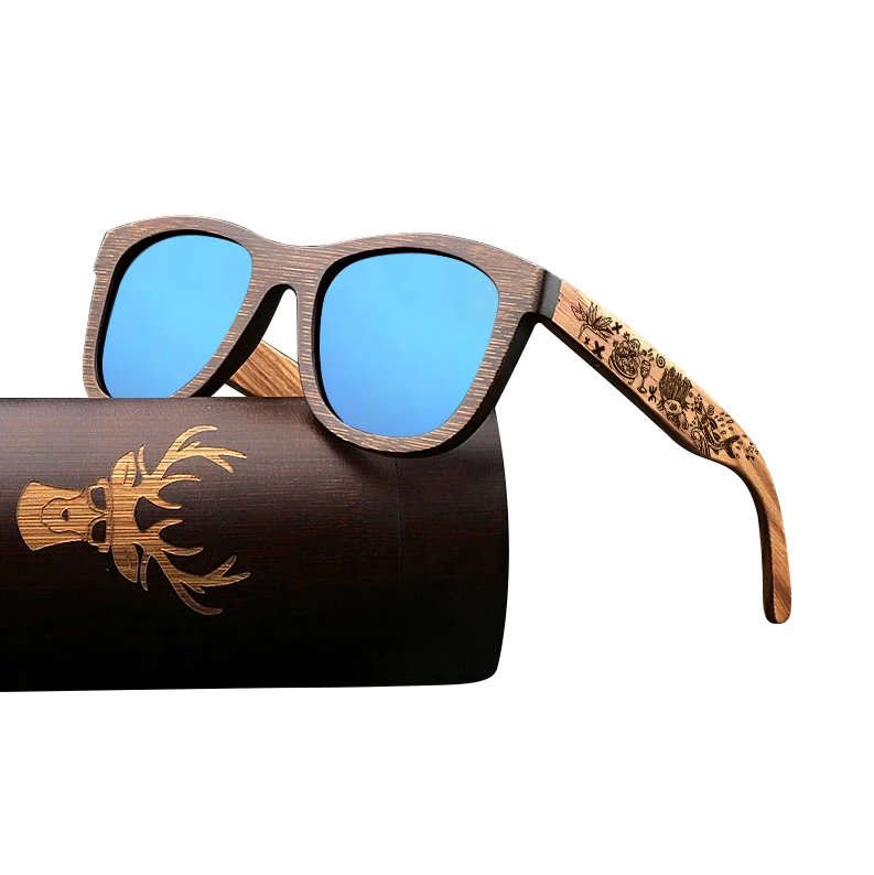 latest style low cost eyewear pure natural polarized unisex wood bamboo sunglasses