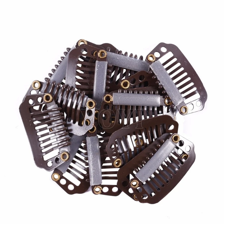 3.2CM U-shape Small Metal Clips 6 Teeth Combs Clips DIY Hair Wig Clips For Hair Extensions replacements toupee
