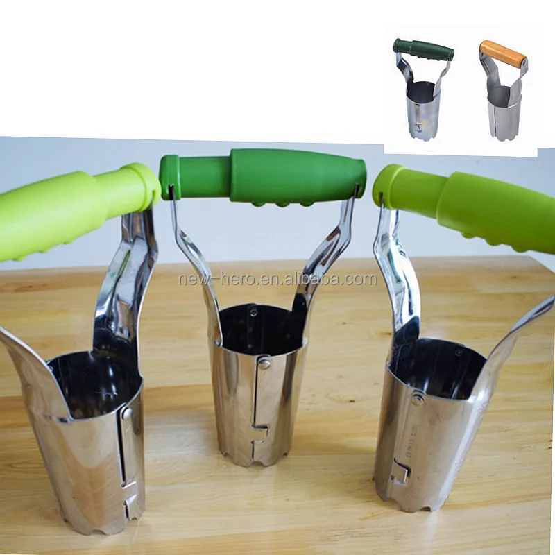 Garden Yard Bulb Planter with Depth Mark Ideal Bulb Transplanter for Planting Digging Automatic Soil Release Seed Planting Tool