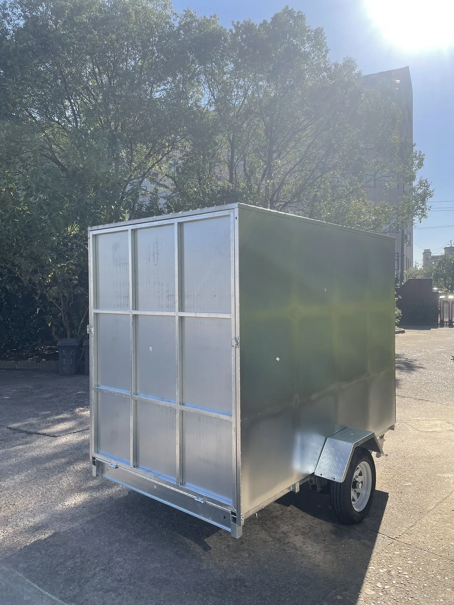 1500kg 8x5 fully enclosed cargo  advertisement single axle box trailer