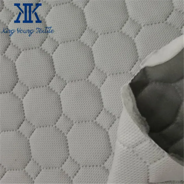 high quality 200cm 220cm 240cm width 3 layer ultrasonic quilted breathable mesh mattress ticking fabric