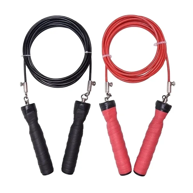Steel Fitness Wire Training Heavy Weighted Speed Skipping Jump Rope with Bearing Wholesale Adjustable Plastic PVC Accepted 50pcs