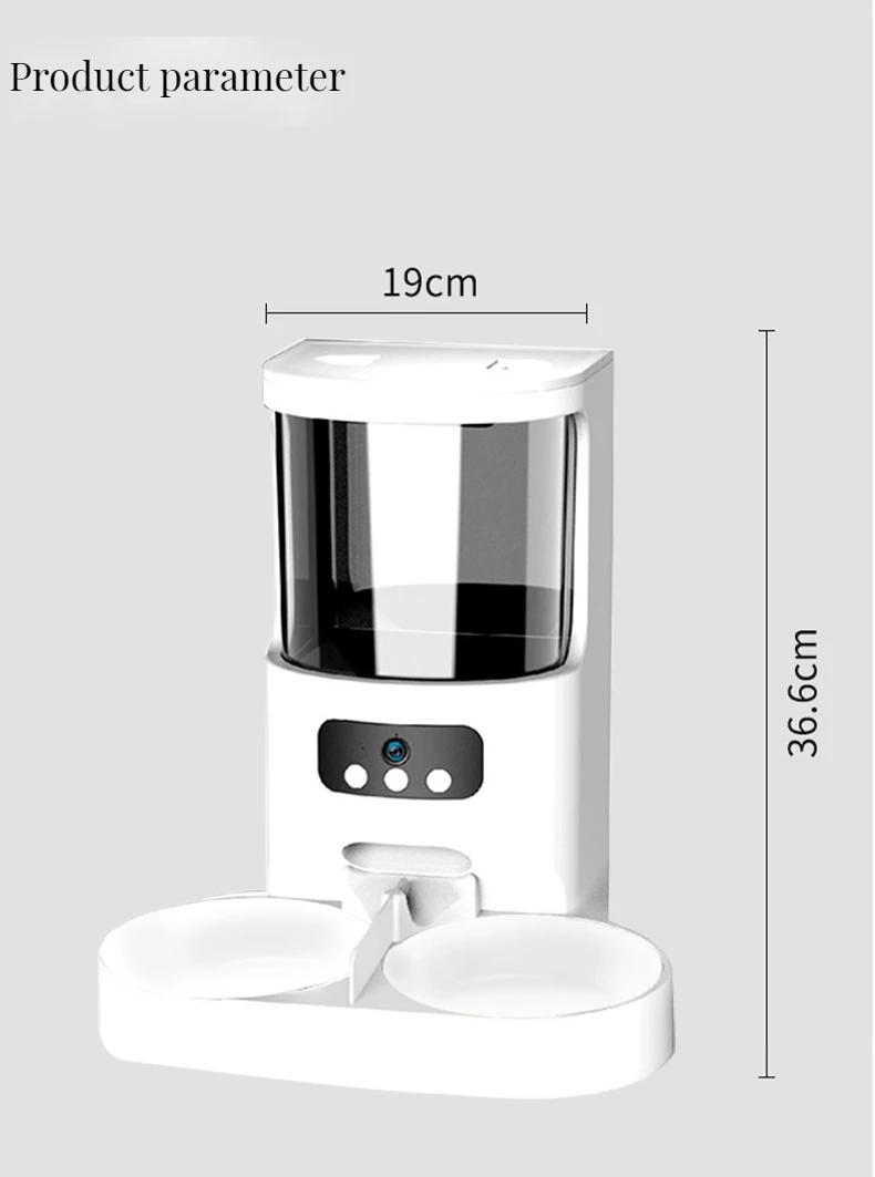 Top-Selling Automatic Cat Bowl with 5L Capacity Remote Control via APP WiFi Pet Food Feeder