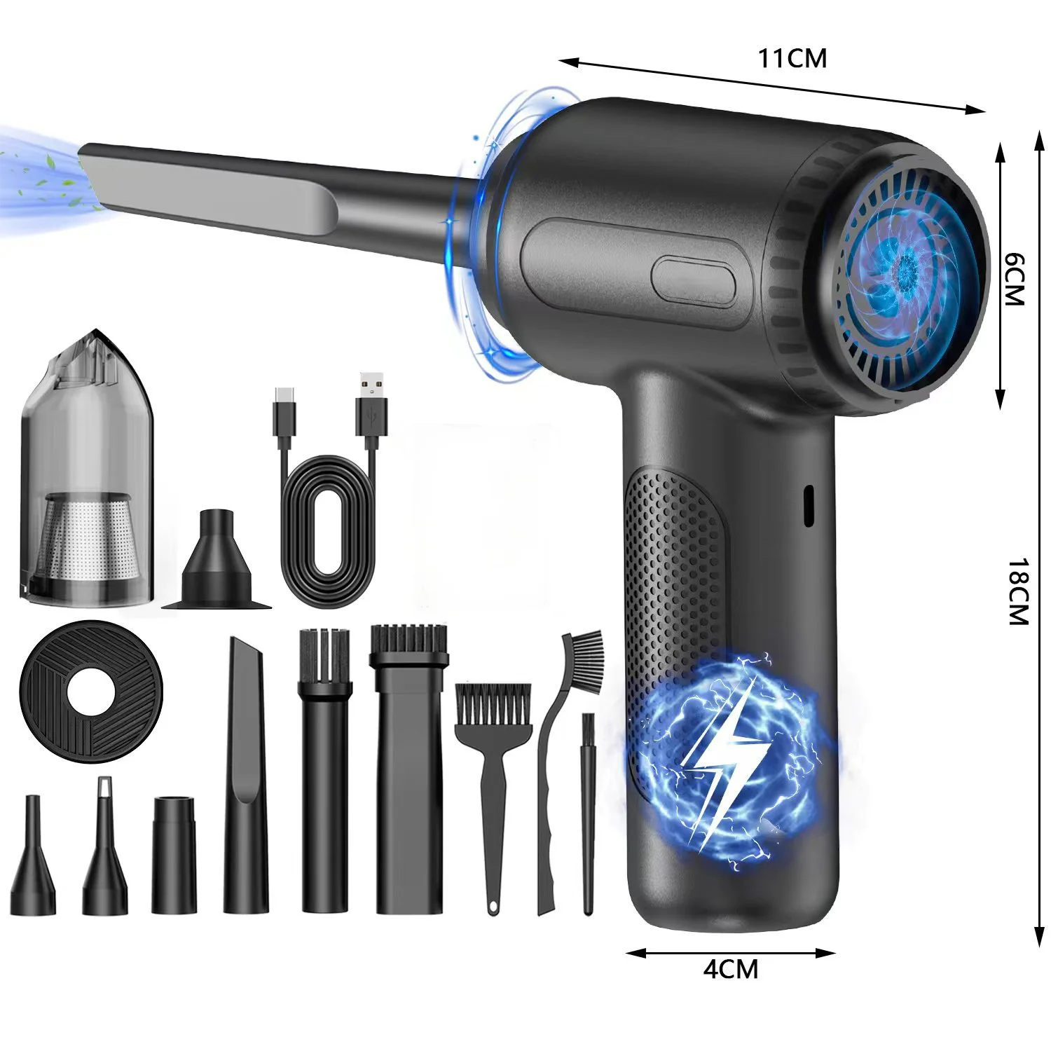 Mini Blower Turbo Fan 51000RPM Electric Duster Keyboard Cleaning Kit Replace Compressed Air Jet Dry Car Dryer Air Snow Blower