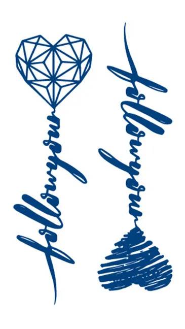 15 days lasting herbal juice temporary waterproof letters flower butterfly fishtail stickers tattoos popular tattoo sticker