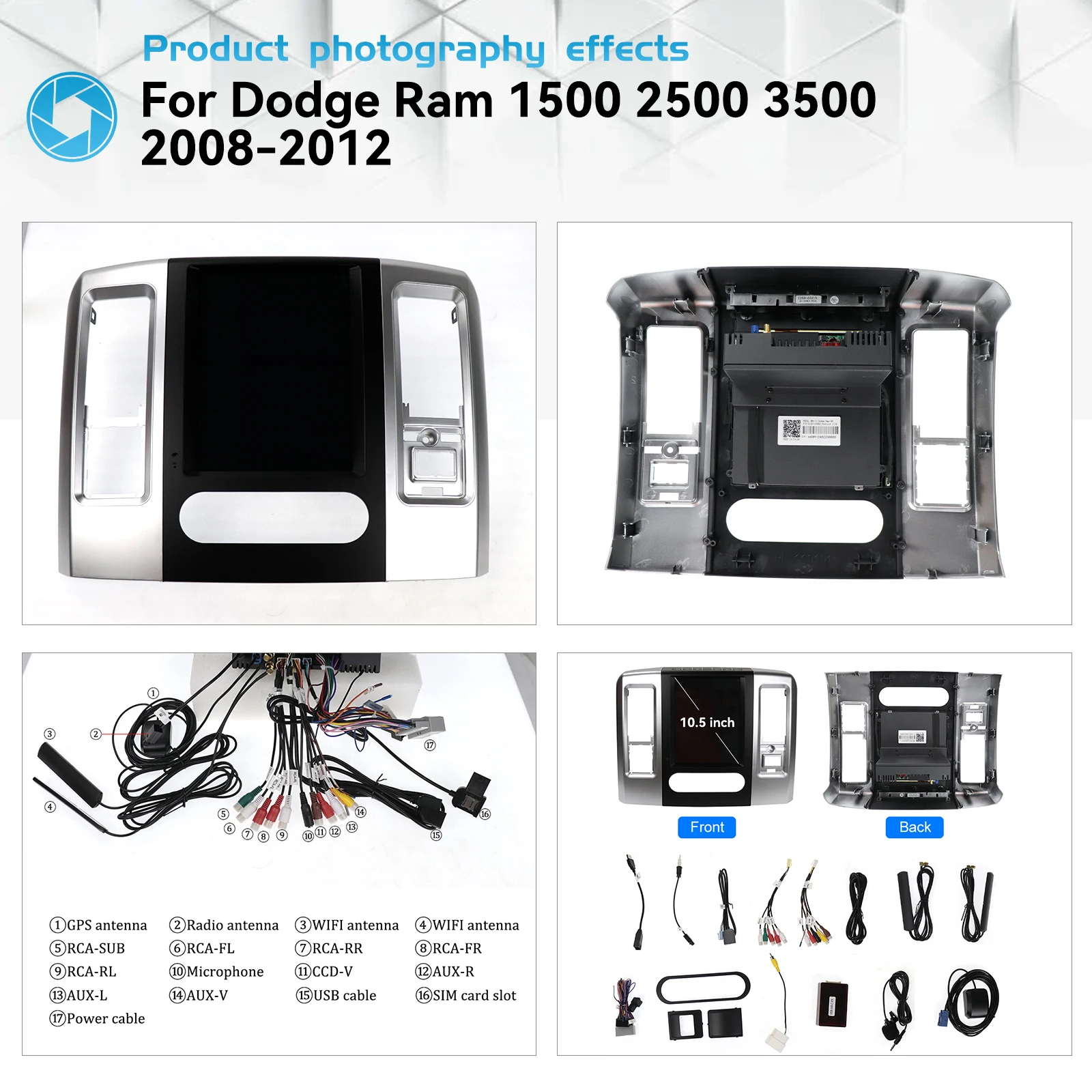 ZWNAV 12 1 дюймов Carplay для Dodge Ram 1500 2500 3500 2008-2012 автомобильное радио GPS навигация мультимедийный плеер магнитола