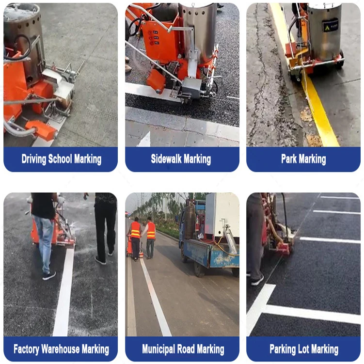 Double Spray Gun Cold Spray Road Line Marking Machine Traffic Line Road Marking Paint Machine Road Marking Machine China