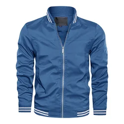 New Fashion Wholesale Polit Jackets Waterproof Lightweight Striped Bomber Coats For Men