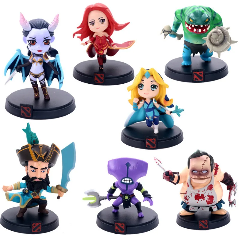 hot 7pcs Dota 2 Game Figure SLARK TINY Doom Boxed PVC Action Figures Collection dota2 Toys Ornaments