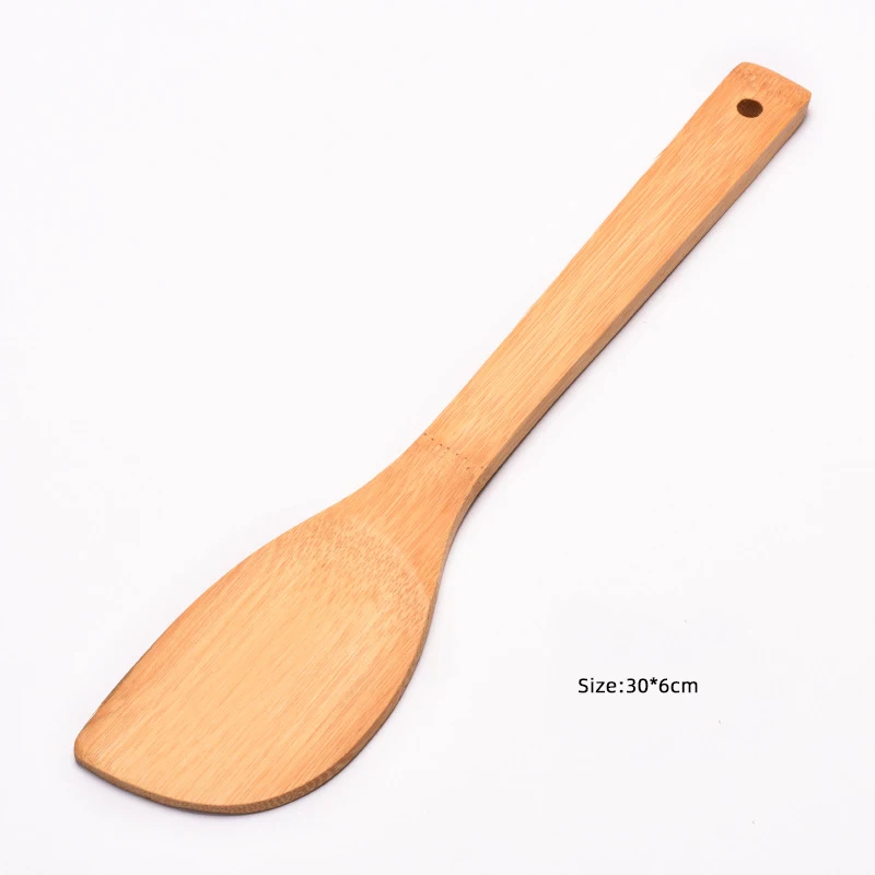 Wholesale 30cm Non-Stick Spatula Cookware Bamboo Angled Shovel Kitchen With Hole