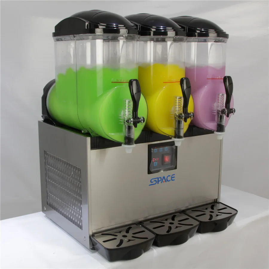 
304 Stainless Steel 3 flavors xrj 15Lx3 commercial 900w slush machines 