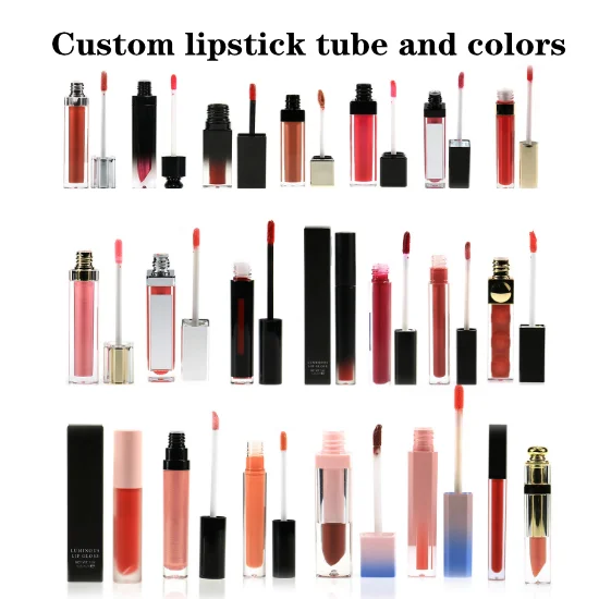 Amazon Hot Sale Matte Matte Lip Glaze Waterproof Sweatproof Lip Gloss Easy Color One Piece Dropshipping Free Sample