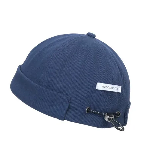 China wholesale fashion Adjustable Rolled Cuff Brimless Hats for Men Cotton Brimless Hat Docker Cap