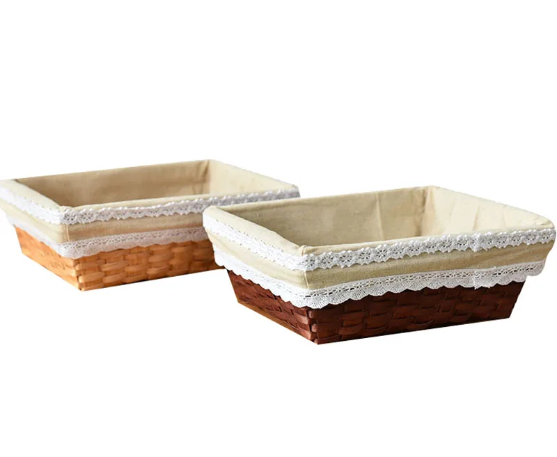 
Wicker basket fabric Storage Basket for Home arrangement of Sundries Eco Material Shopping Storage fruit display Basket 