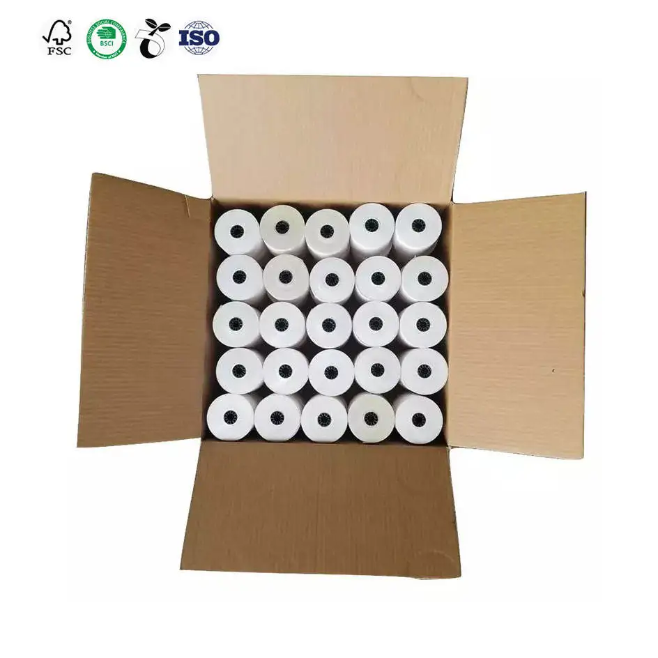 High-Display 2 3 4 Ply Copy Paper Roll Small Ticket Thermal Carbon-Free Heat Sensitive POS Machine Paper Roll