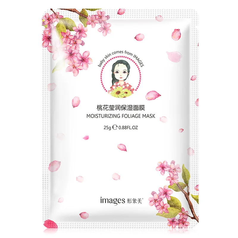 Private label facial sheet mask beauty organic face peach skin care sheet maskss Anti-wrinkle facial mask 25g