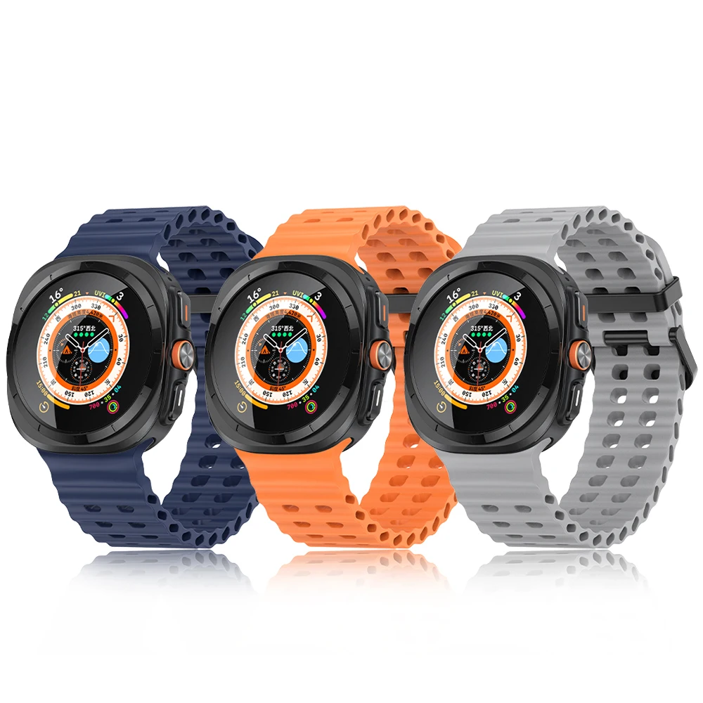 New Arrival Silicone Strap Adjustable Soft Sport Watch Band for Samsung Watch 7 Ultra